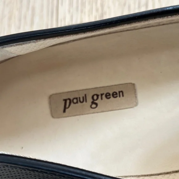 PAUL GREEN Posh Flat Loafer Espadrilles  Perforated Upper Patent Leather Toe Cap - Picture 10 of 16